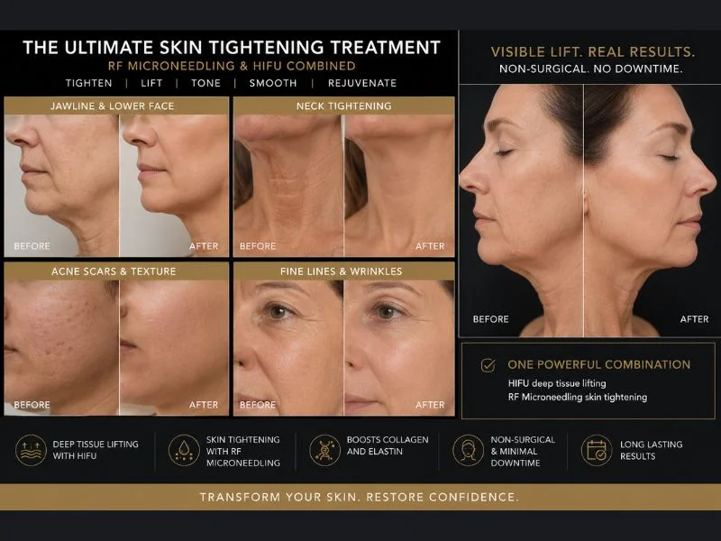 Results of combined treatment for the ultimate skin tightening treatment Bellshill